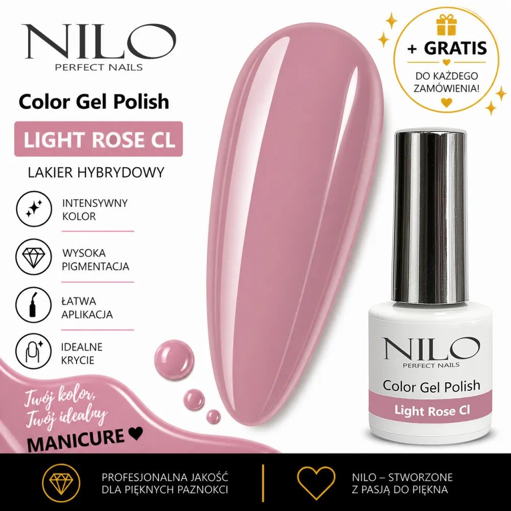 Lakier Hybrydowy Light Rose Cl – NILO no.153